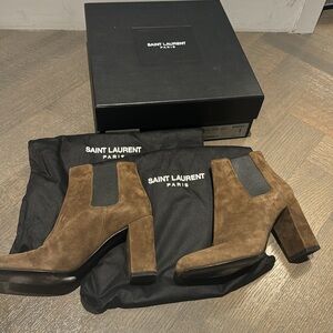 Saint Laurent Chelsea Babies Boot Booties tan suede size 7